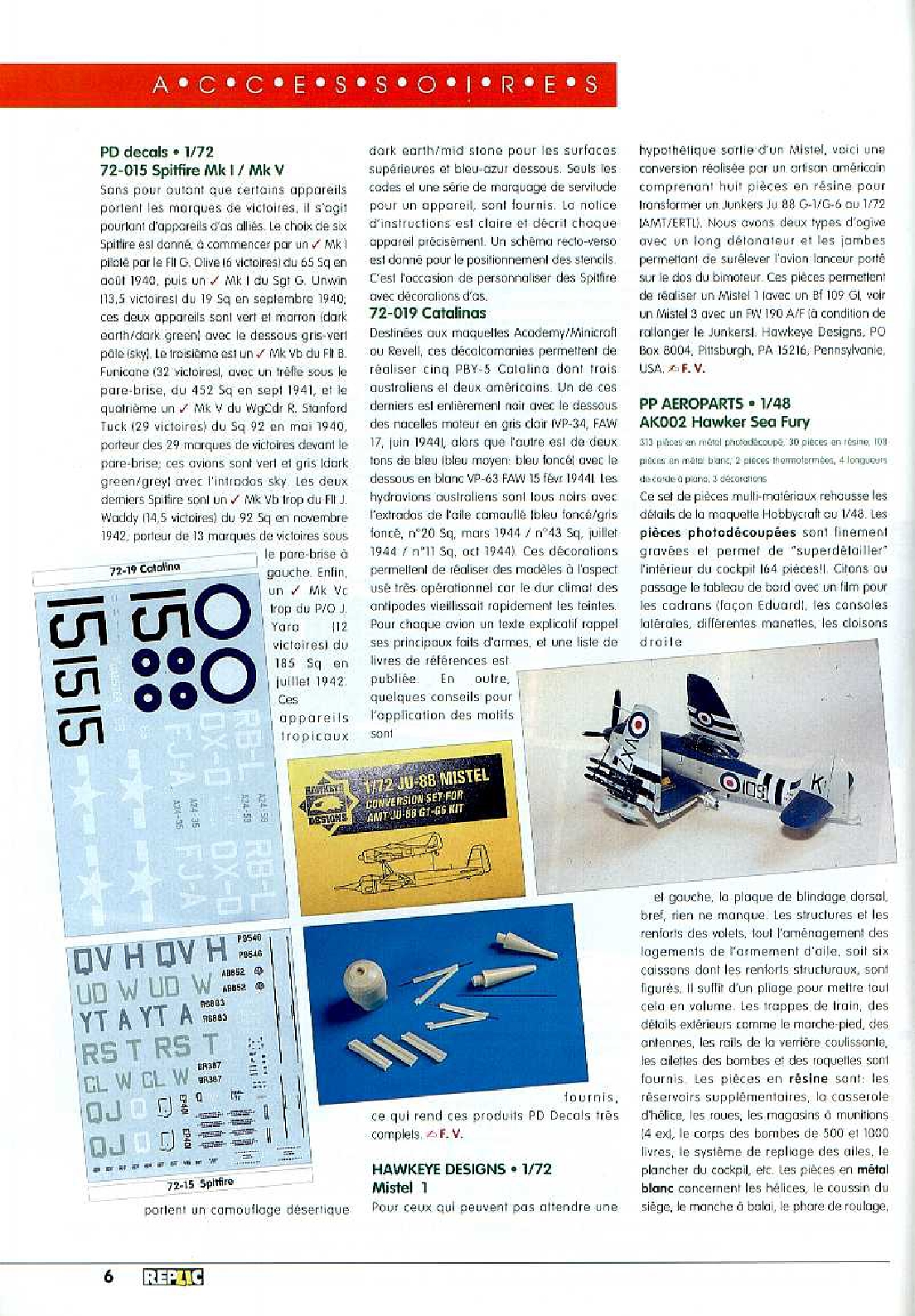 Replic 048 - Potez 63-11, I-16 type 18, F-A-18 Hornet, Bf-109 F